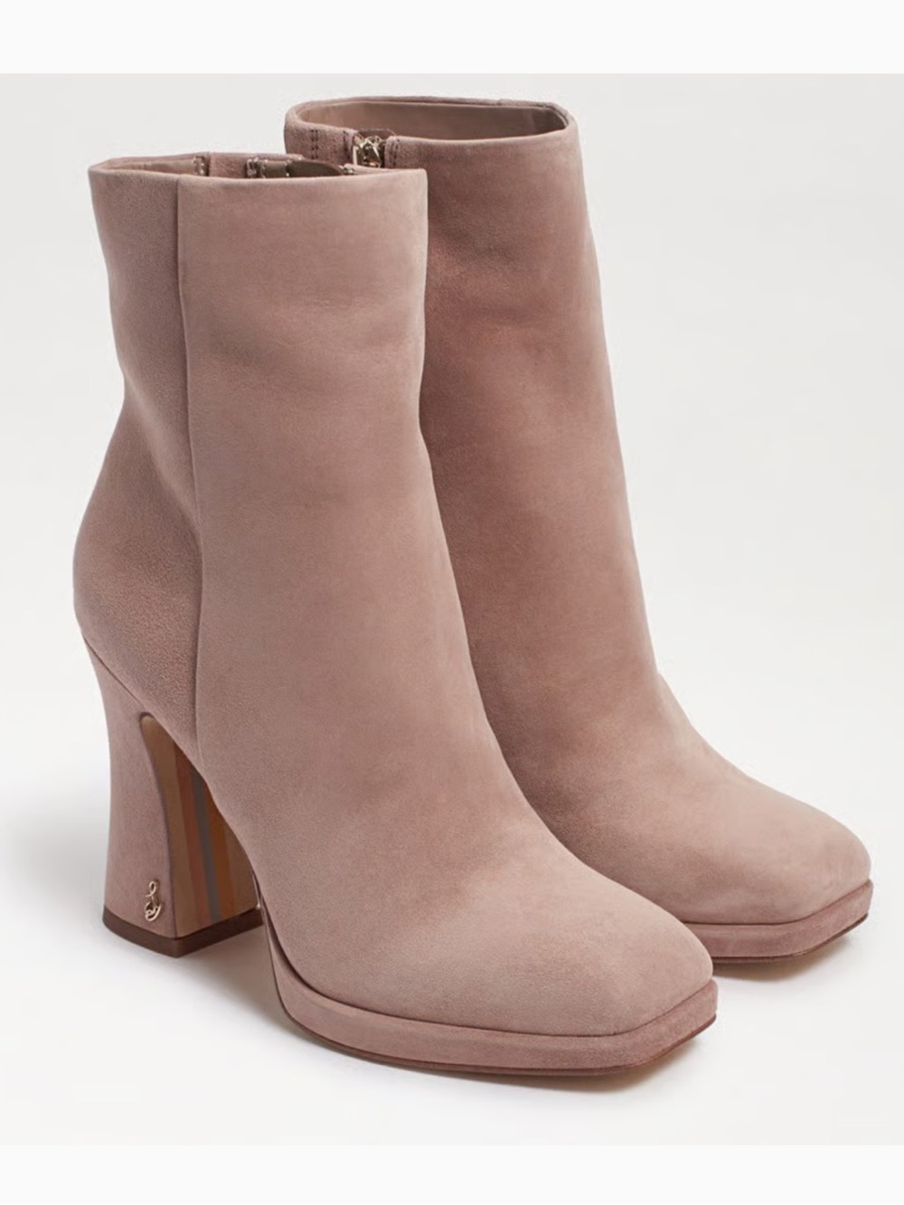 Sam Edelman Jaye Cashmere Beige Suede Ankle Boots